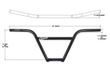 Odyssey 49er Handlebars 4pc Rustproof Black 9"