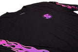 Sunday Flames Long Sleeve T-Shirt Black/Purple Fade