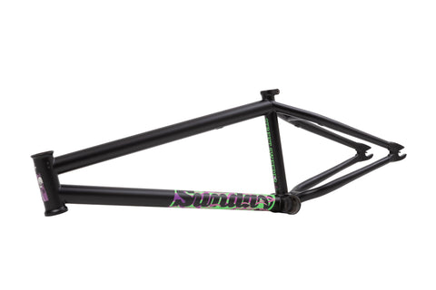 Sunday Street Sweeper (Jake Seeley Signature) Frame Matte Black w/Purple and Green Flames 20.75"