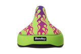 Sunday Flames Fat Cruiser Railed Seat Green/Purple