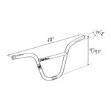Flybikes Dove (Josh Dove Signature) Handlebars Flat Black 9"