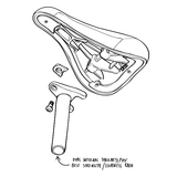 Flybikes Savanna Tripod Black Seat and Seat Post Combo