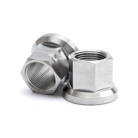 WH41 Titanium Male Axle Nuts Silver 14mm (2 Pieces)