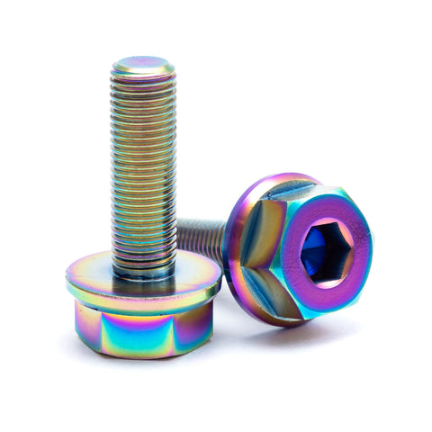 WH41 Titanium Female Axle Nuts Rainbow 10mm (2 Pieces)