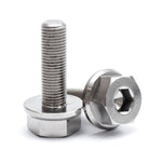 WH41 Titanium Female Axle Nuts Silver 10mm (2 Pieces)