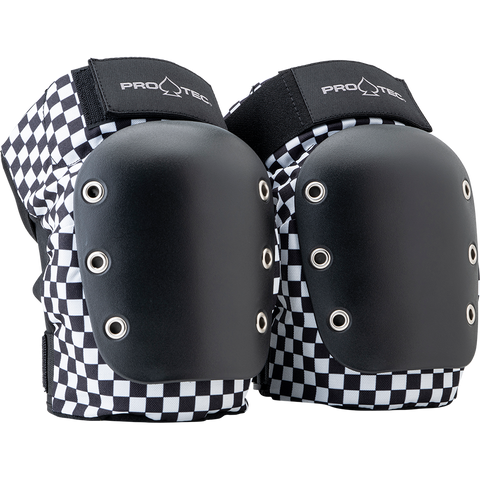 Pro-Tec Street Knee Pads Open Back Black Checkers