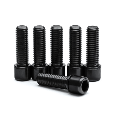 WH41 Titanium Stem Bolts Black (6 Pieces) Standard