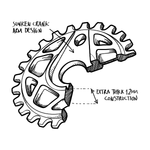 Flybikes Tractor XL2 Sprocket Flat Black 25T