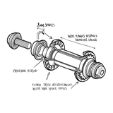 Flybikes Magneto Front Hub CrMo Female Axle Flat Black